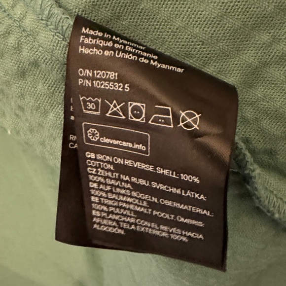 H&M Sage Green Corduroy Shacket - Picture 4 of 4